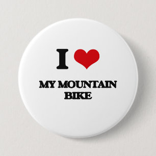 Chapa Redonda De 7 Cm Amo mi bici de montaña