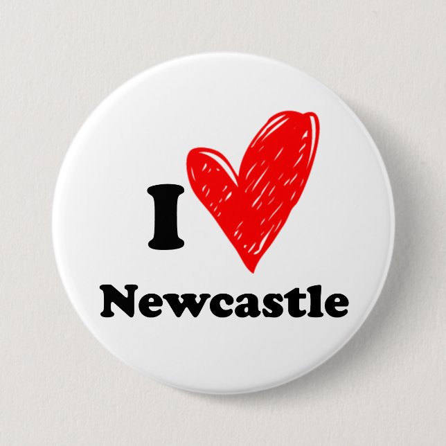 Chapa Redonda De 7 Cm Amo Newcastle (Anverso)