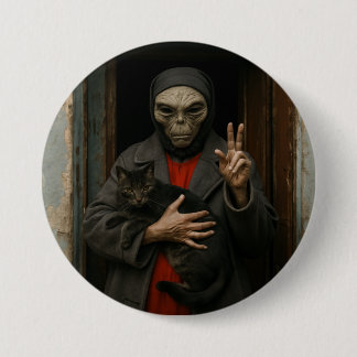 Chapa Redonda De 7 Cm Amor Alien