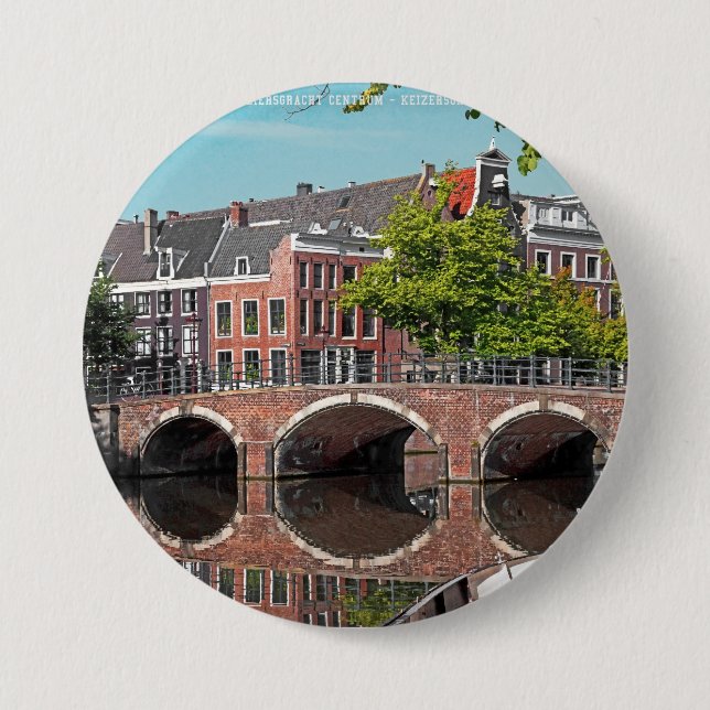 Chapa Redonda De 7 Cm Amsterdam - Keizersgracht (Anverso)