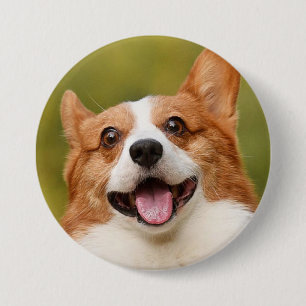 Chapa Redonda De 7 Cm Añadir foto de perro personalizada