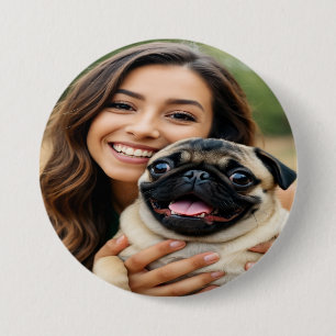 Chapa Redonda De 7 Cm Añadir Personalizar personalizado de fotografía de