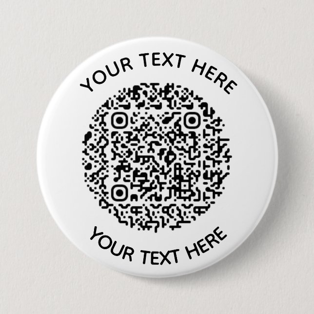 Chapa Redonda De 7 Cm Añadir su propio código QR redondo Exploración mín (Anverso)