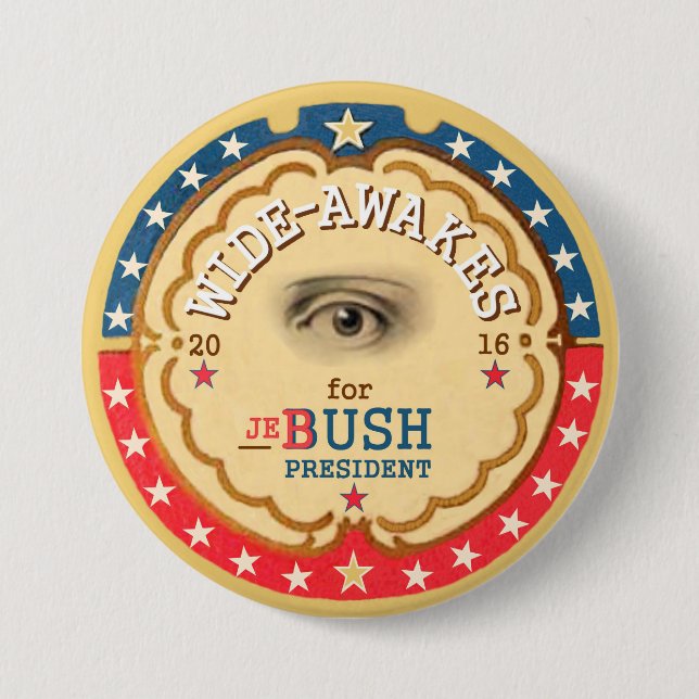 Chapa Redonda De 7 Cm Ancho-Se despierta para Jeb Bush 2016 (Anverso)