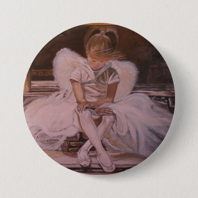 Chapa Redonda De 7 Cm Ángel de la danza (Anverso)