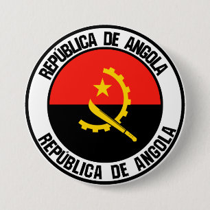 Chapa Redonda De 7 Cm Angola redonda Emblema