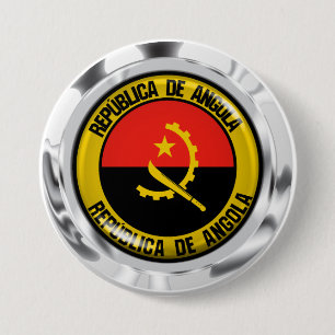 Chapa Redonda De 7 Cm Angola redonda Emblema