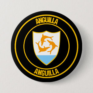 Chapa Redonda De 7 Cm Anguila Round Emblem