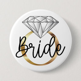 Chapa Redonda De 7 Cm Anillo de compromiso de oro para diamantes de novi