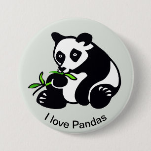 Chapa Redonda De 7 Cm Animales salvajes - Me encantan los PANDAS - Vida 
