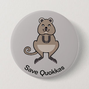 Chapa Redonda De 7 Cm Animales silvestres - Salven QUOKKAS - Australia -