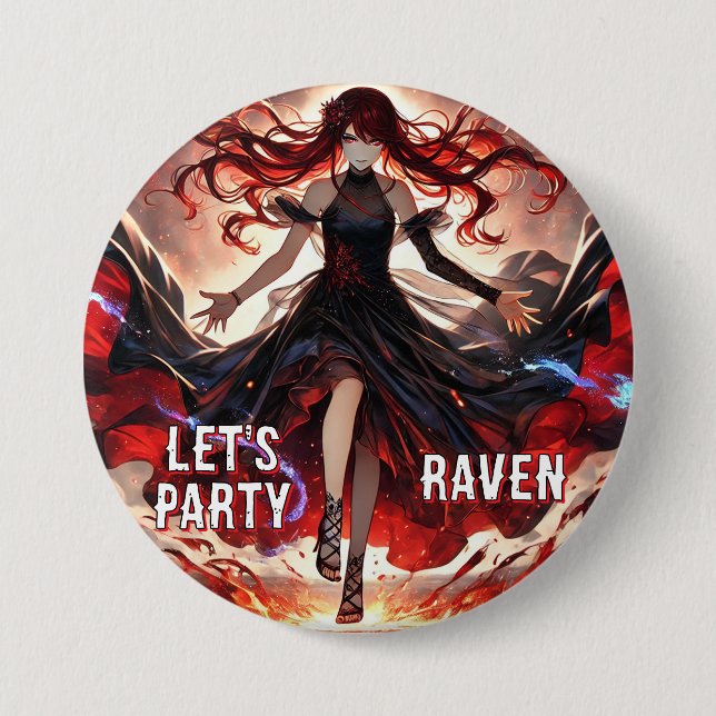 Chapa Redonda De 7 Cm Anime ordena las llamas, abraza al Personalizado d (Anverso)