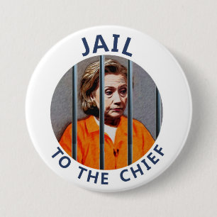Chapa Redonda De 7 Cm Anti-Hillary Clinton