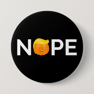 Chapa Redonda De 7 Cm Anti-Trump - Nope Halloween Edition I