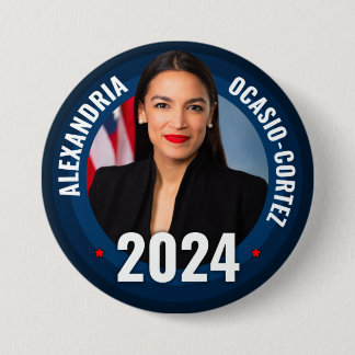 Chapa Redonda De 7 Cm AOC - Alexandria Ocasio-Cortez 2024