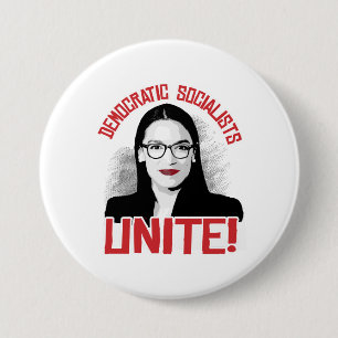 Chapa Redonda De 7 Cm AOC - los socialistas Democratic unen