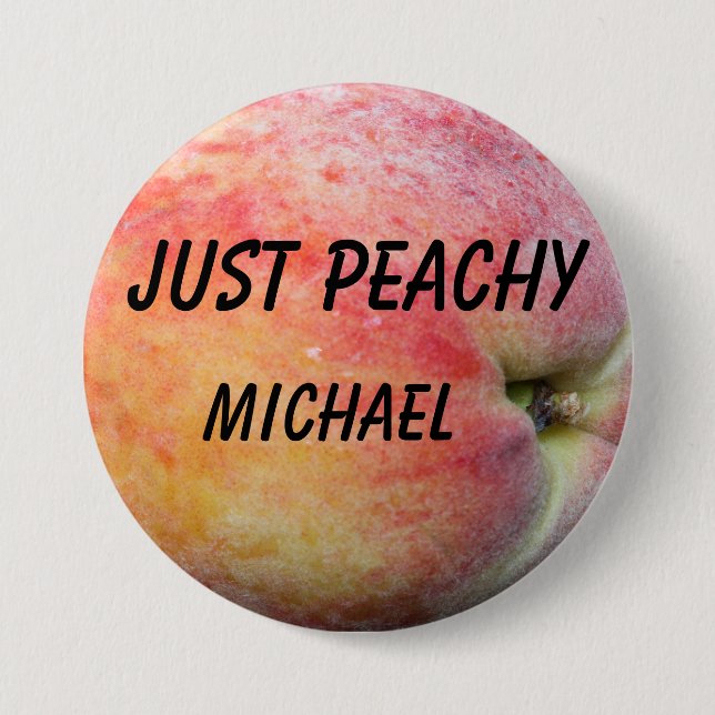 Chapa Redonda De 7 Cm Apenas amelocotonado (Anverso)