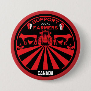 Chapa Redonda De 7 Cm Apoyar los productos agrícolas canadienses locales