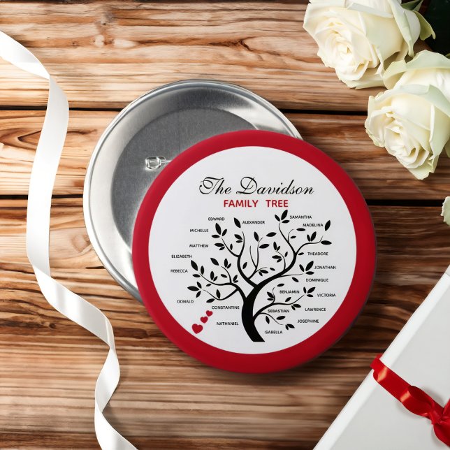 Chapa Redonda De 7 Cm Árbol de familia grande personalizado (20 nombres) (Subido por el creador)