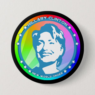 Chapa Redonda De 7 Cm arco iris de hillary clinton