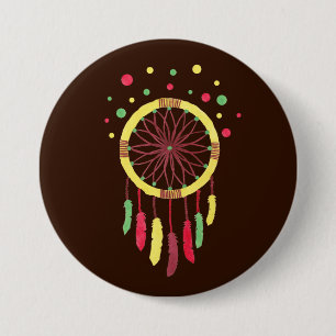 Chapa Redonda De 7 Cm Arco iris Dreamcatcher