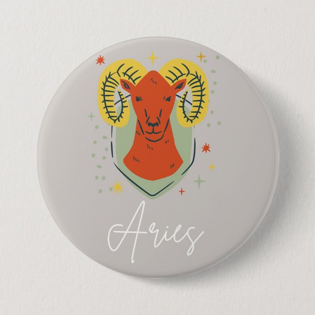 Chapa Redonda De 7 Cm Aries button badge  (Anverso)