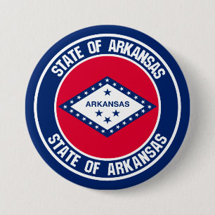 Chapa Redonda De 7 Cm Arkansas Round Emblem