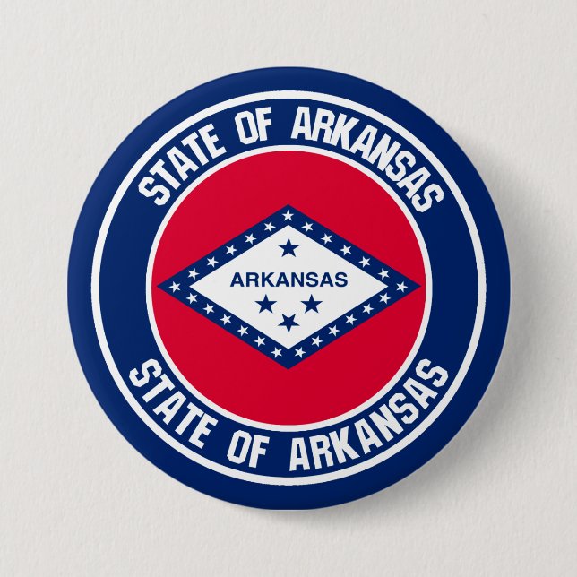Chapa Redonda De 7 Cm Arkansas Round Emblem (Anverso)