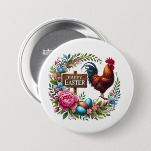 Chapa Redonda De 7 Cm Aroma de Cute Happy Easter