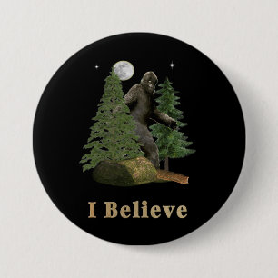 Chapa Redonda De 7 Cm Arte de Bigfoot