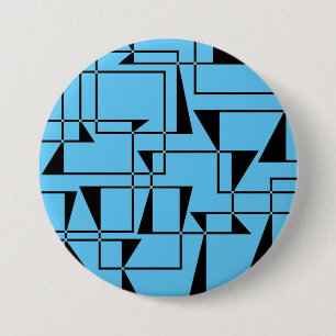 Chapa Redonda De 7 Cm Arte de patrones geométricos modernos, urbanos, au