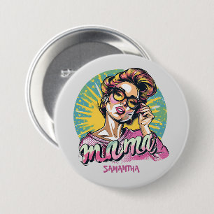 Chapa Redonda De 7 Cm Arte Retro Mama Pop Personalizado (16)