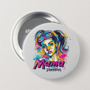 Chapa Redonda De 7 Cm Arte Retro Mama Pop Personalizado (18)