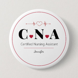 Chapa Redonda De 7 Cm Asistente de Enfermería certificado de CNA persona
