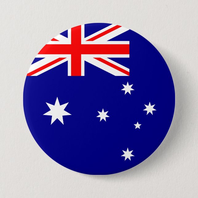 Chapa Redonda De 7 Cm Australia Flag (Anverso)
