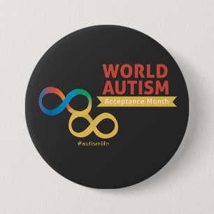 Chapa Redonda De 7 Cm Autismo, Aceptación de la Neurodiversidad