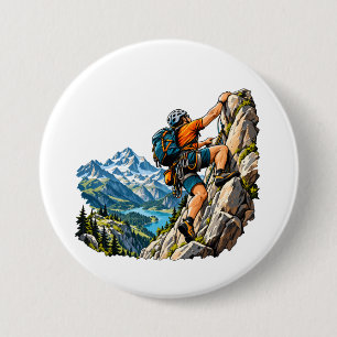 Chapa Redonda De 7 Cm Aventura de escalada en roca para escaladores de m