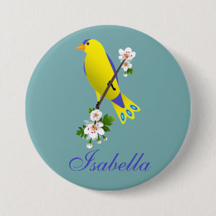 Chapa Redonda De 7 Cm Aves