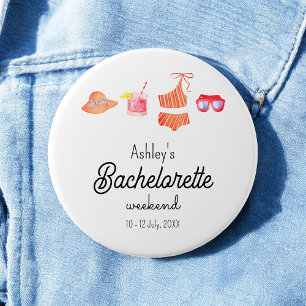Chapa Redonda De 7 Cm Bachelorette Beach Bikini Weekend