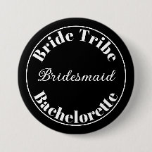Bachelorette moderna tribu de novias negro y blanc