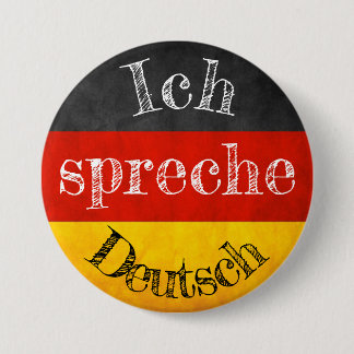 Chapa Redonda De 7 Cm Badge drapeau ich spreche Deutsch