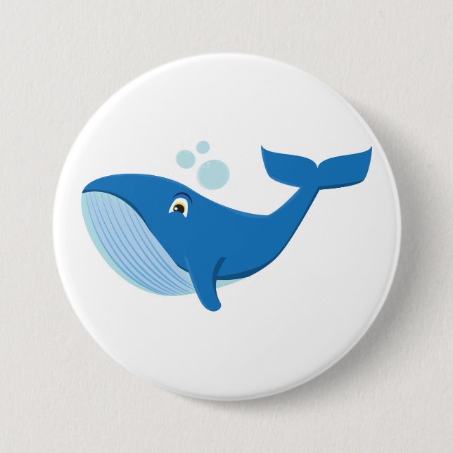 Chapa Redonda De 7 Cm Ballena (Anverso)