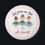 Chapa Redonda De 7 Cm Ballerina Ballet Chica de cumpleaños<br><div class="desc">Cuta acuarela Ballet Ballerina Aniversario acuarela arte. Tema del cumpleaños de los bailarines infantiles. Fácil de personalizar.</div>