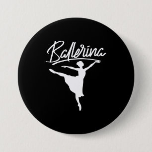 Chapa Redonda De 7 Cm Ballerina Dancer