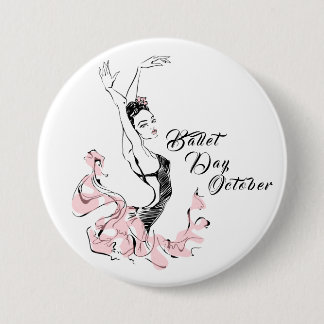 Chapa Redonda De 7 Cm Ballet Day