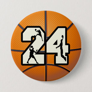 Chapa Redonda De 7 Cm Baloncesto del número 24
