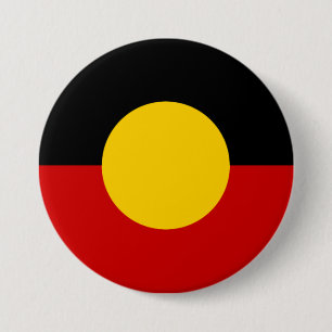 Chapa Redonda De 7 Cm Bandera aborigen de Australia