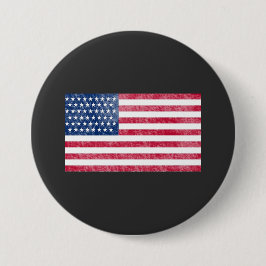 Chapa Redonda De 7 Cm bandera americana