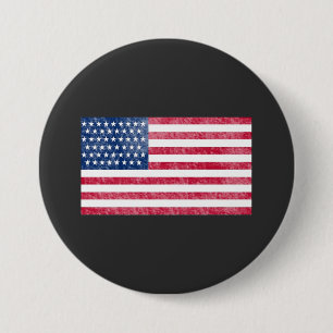 Chapa Redonda De 7 Cm bandera americana