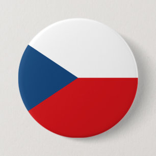 Chapa Redonda De 7 Cm Bandera checa